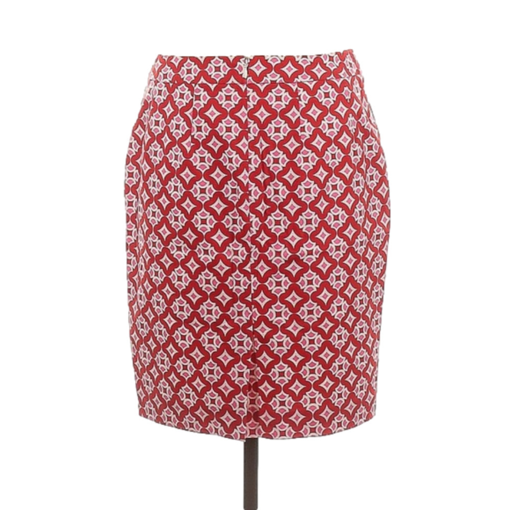 BODEN 8P red pencil knee length casual skirt size 8 Petite NWT